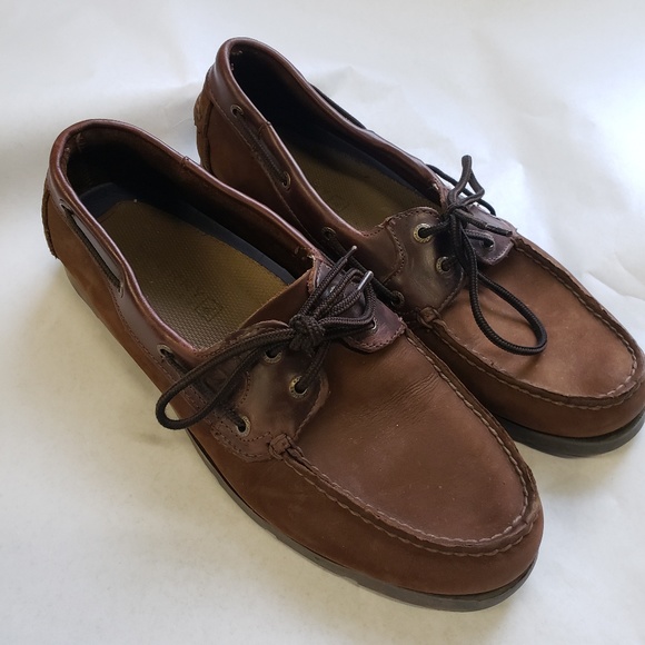 Dark Brown Sperry Topsider Boat Shoes 